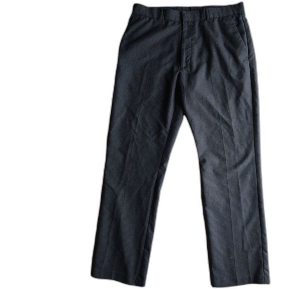 Perry Ellis Portfolio Slim Fit Crosshatch Performance Dress Pants